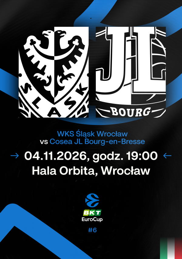 Bilety WKS Śląsk Wrocław vs Cosea JL Bourg-en-Bresse
